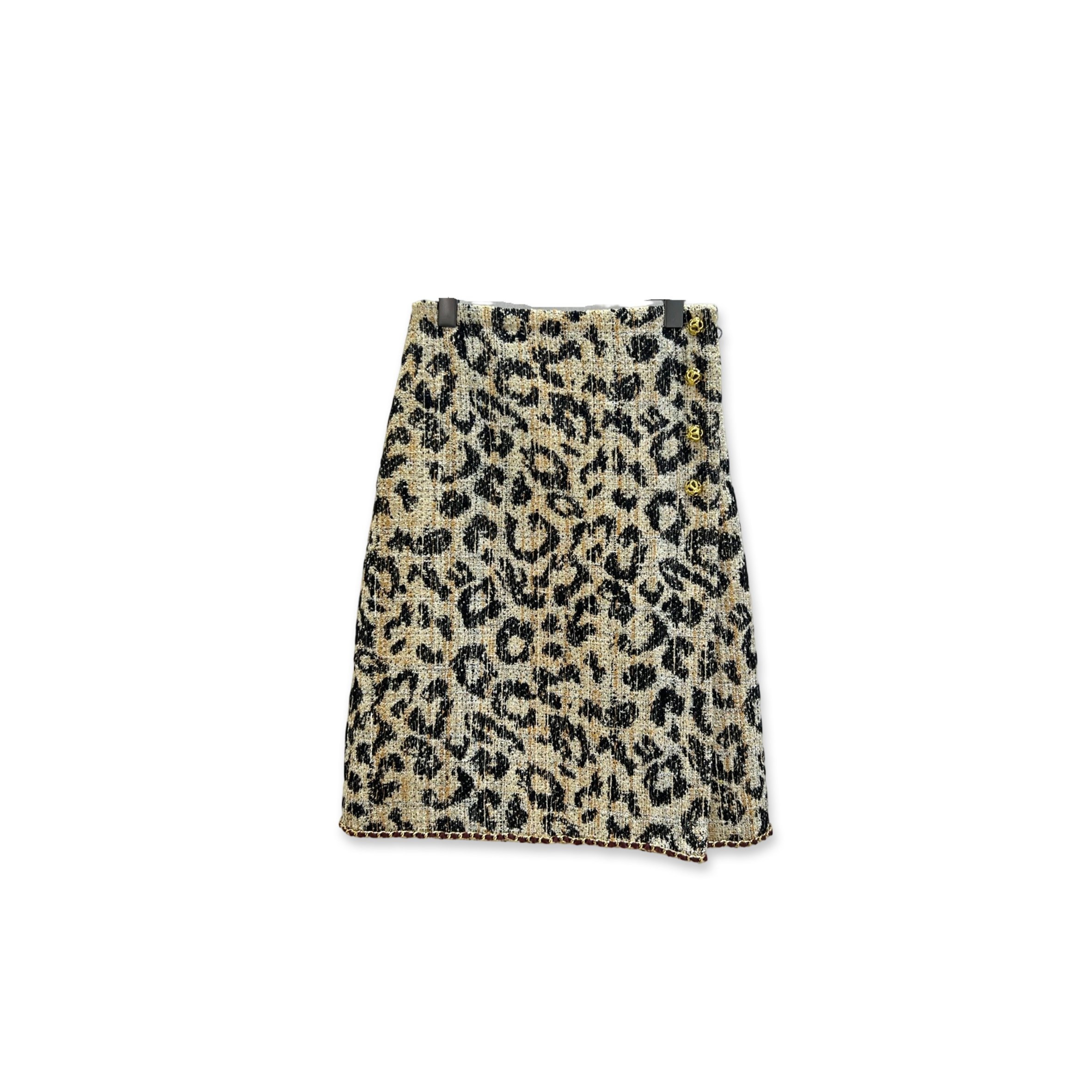 CHANEL LEOPARD MIDI SKIRT